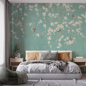 WM-10223 Birds And Cherry Blossoms