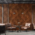 WM-10273 Geometric Pattern On Rusty Metal