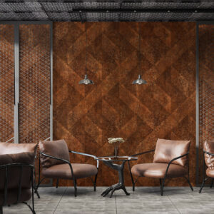 WM-10273 Geometric Pattern On Rusty Metal